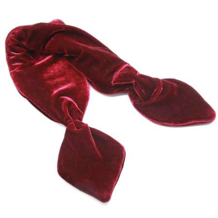 Scarf velvet dark red